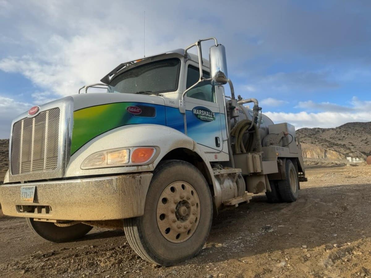 Marshall's Peterbilt working at an industrial site